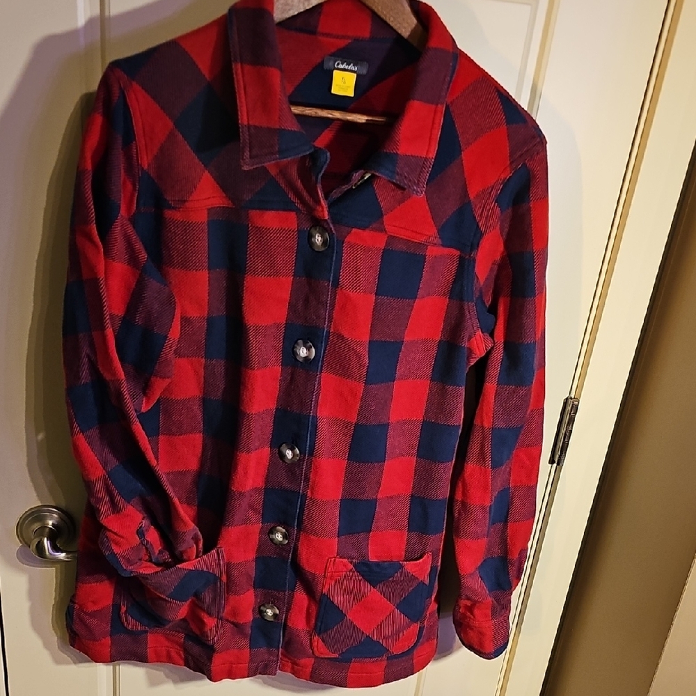 Cabela's Red and Blue Plaid Shirt